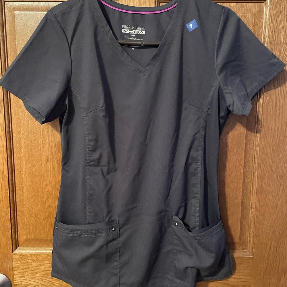 Healing hands yoga scrub top